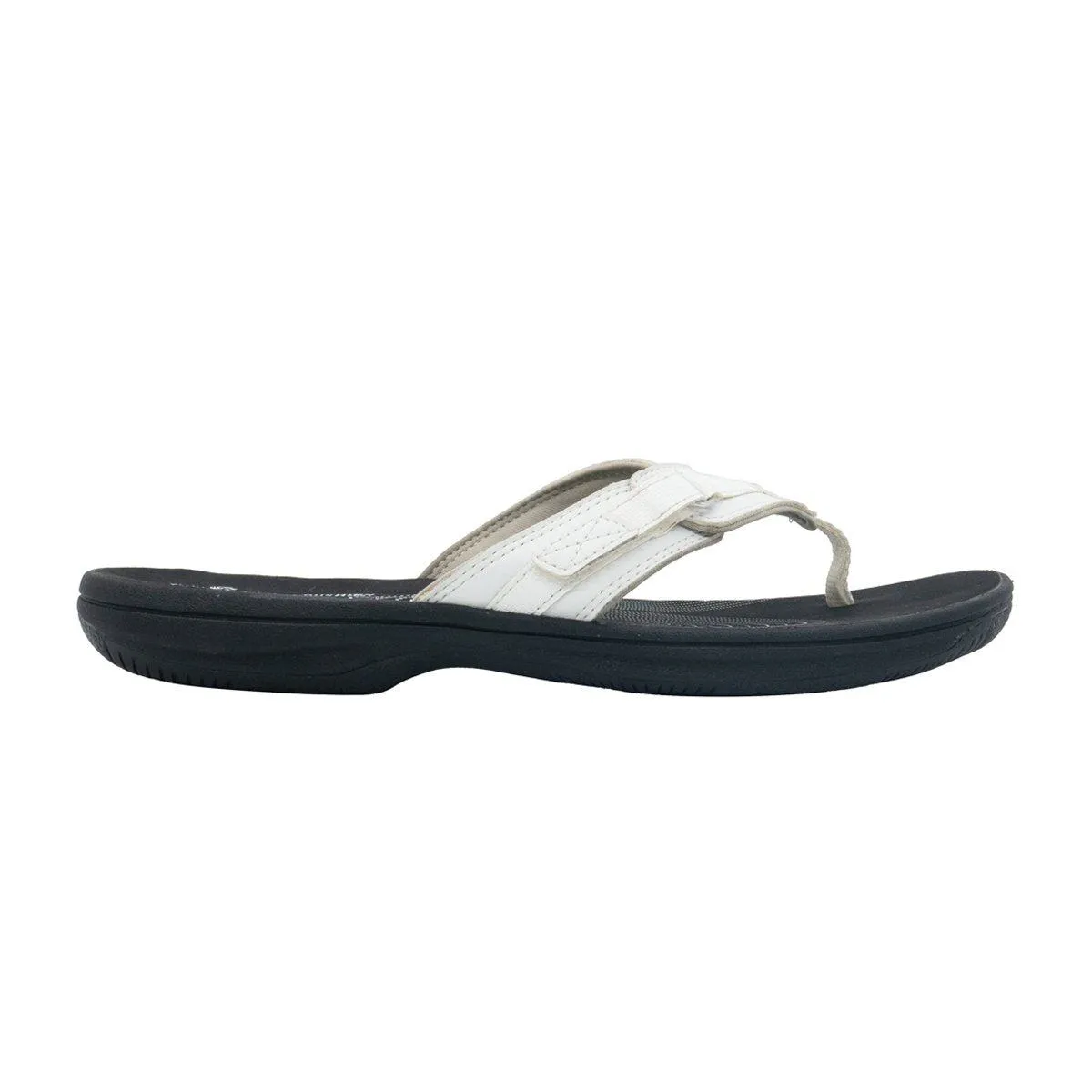 Clarks Cloudsteppers Breeze Sea Sandals Flip Flops Fabric White Colour For Women