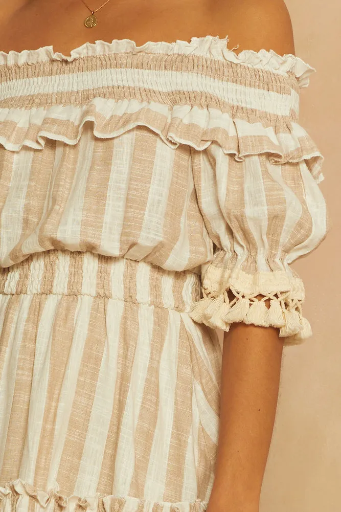 Close Call Dress Beige
