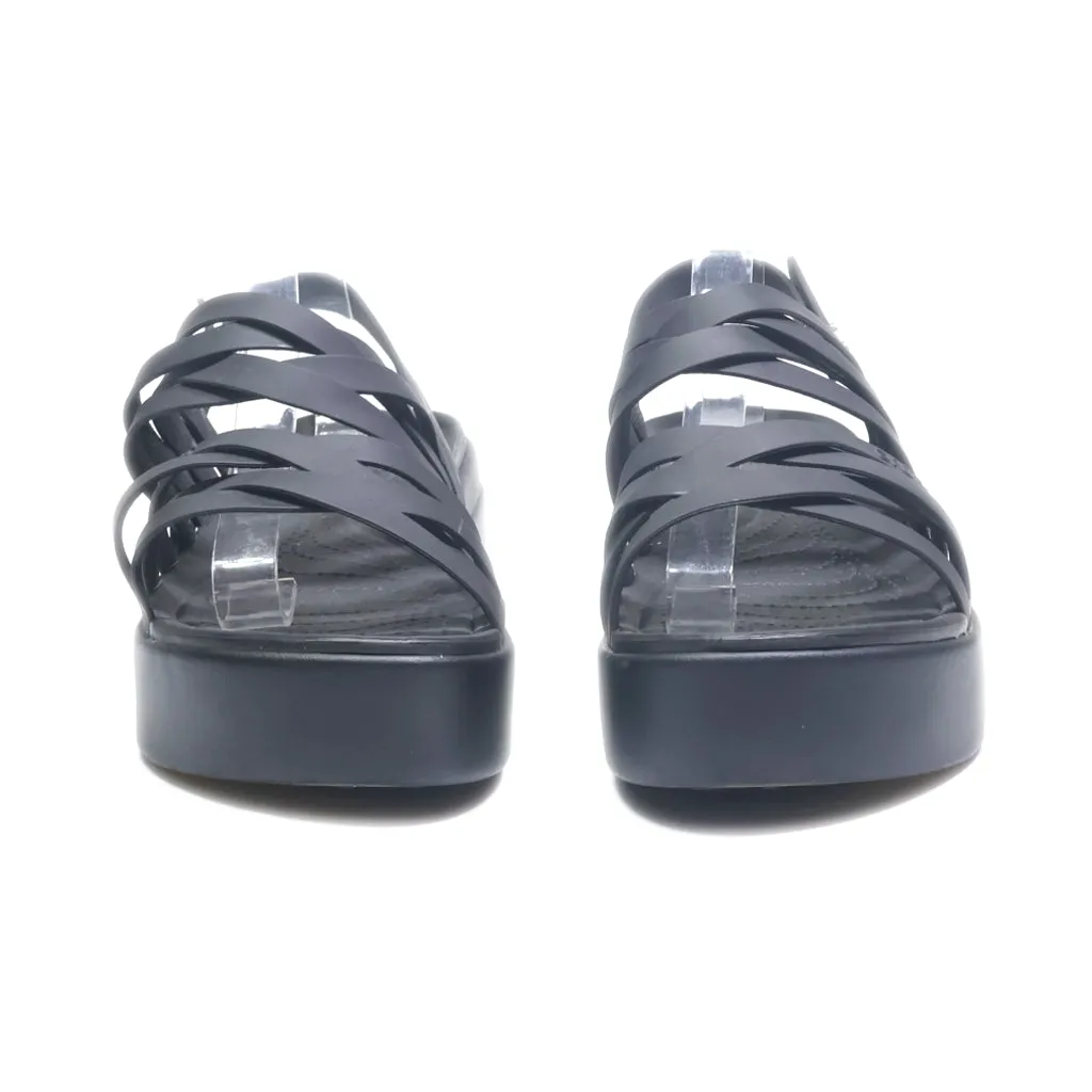 Crocs Brooklyn Flat Sandals Eva Black Colour For Women