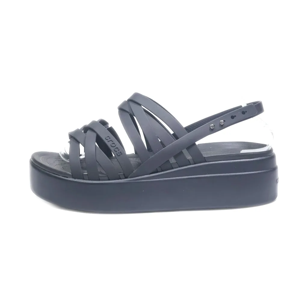 Crocs Brooklyn Flat Sandals Eva Black Colour For Women