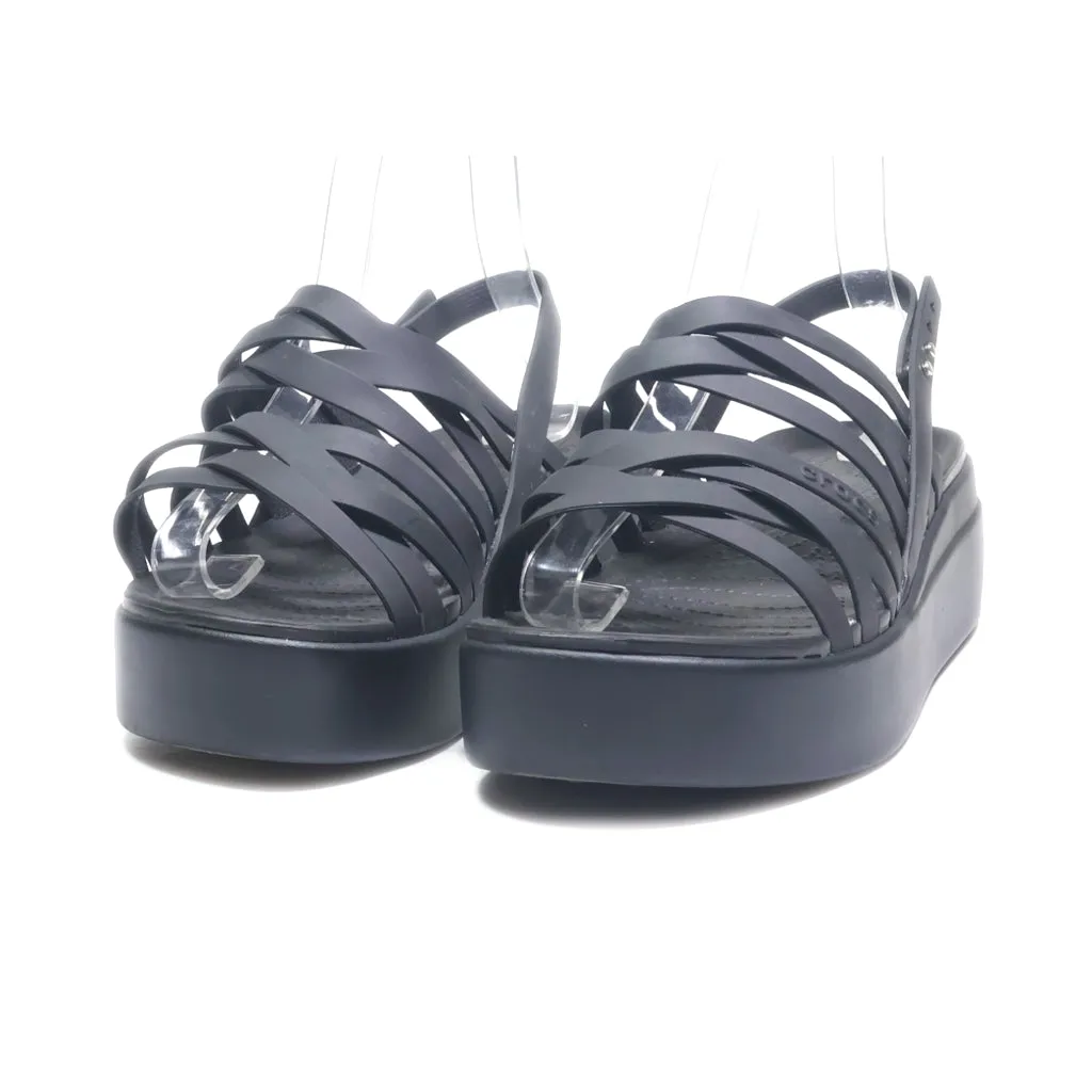 Crocs Brooklyn Flat Sandals Eva Black Colour For Women