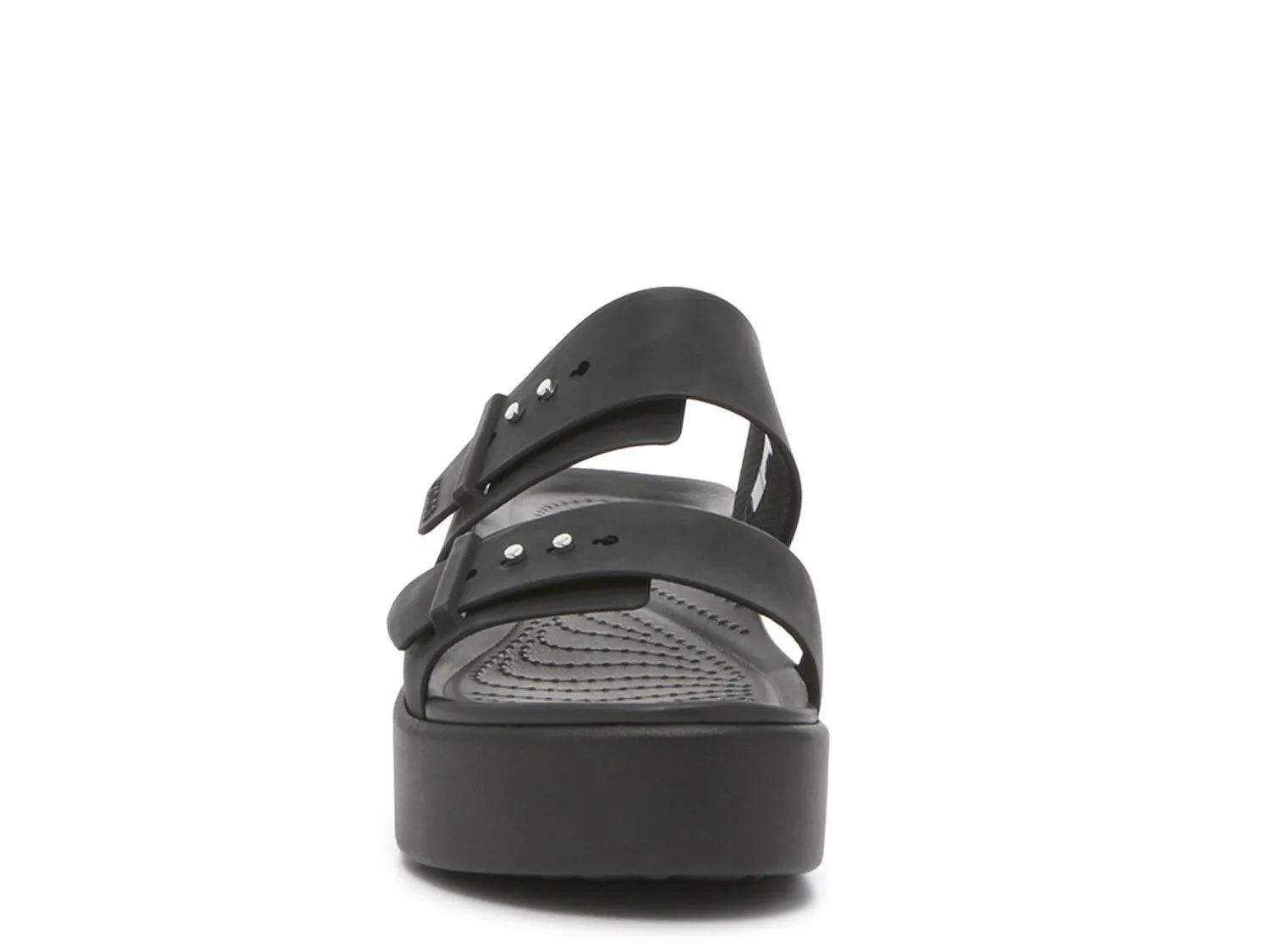 Crocs Brooklyn low wedge sandals, black