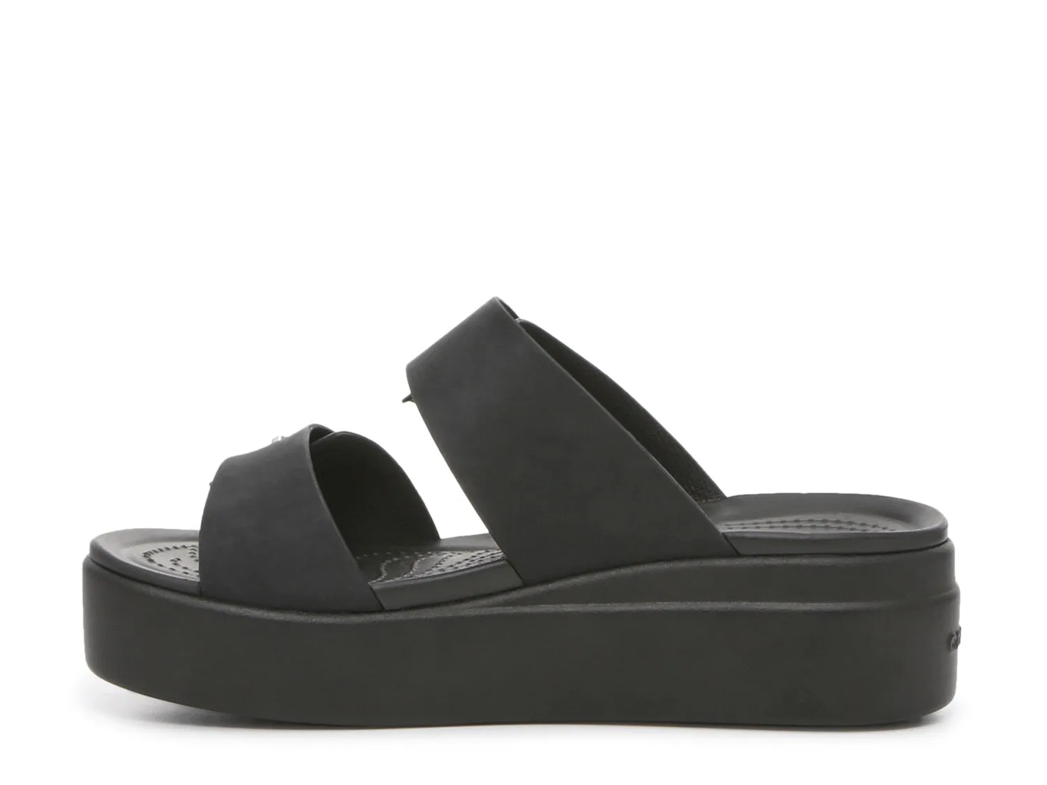 Crocs Brooklyn low wedge sandals, black