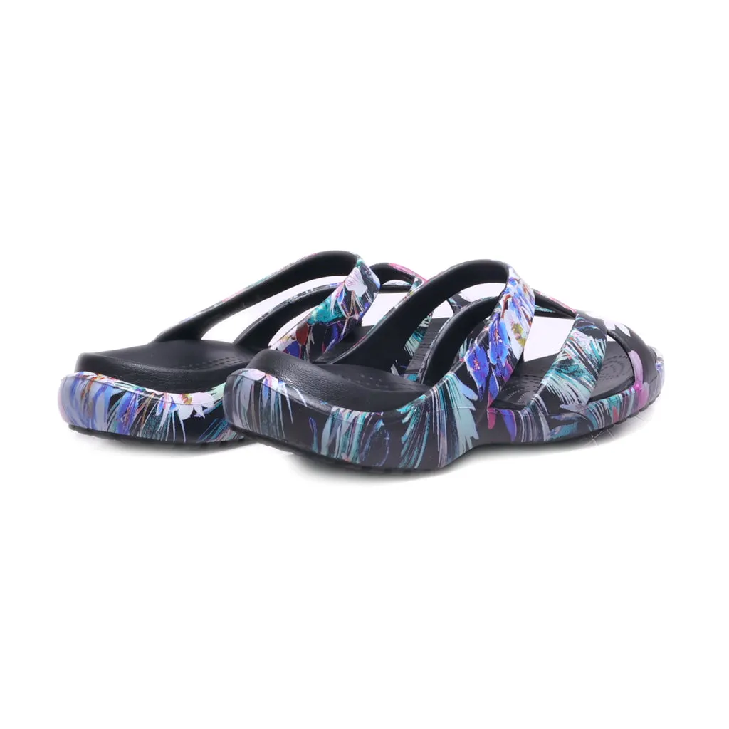 Crocs Flat Sandals Rubber Multicolour Colour For Women