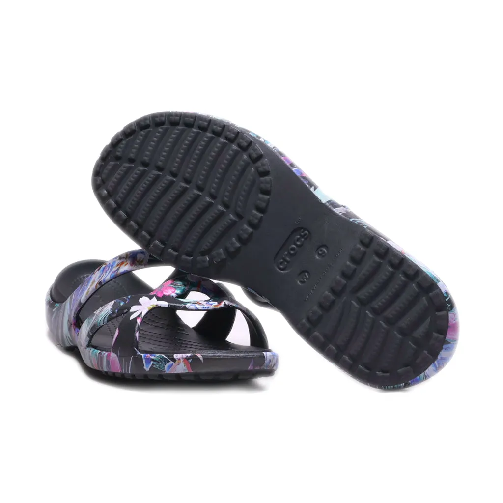 Crocs Flat Sandals Rubber Multicolour Colour For Women