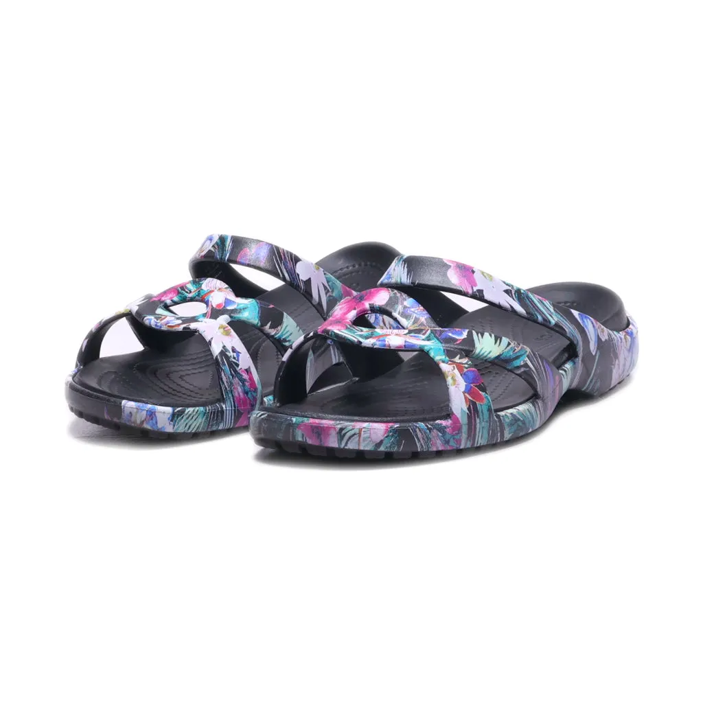Crocs Flat Sandals Rubber Multicolour Colour For Women