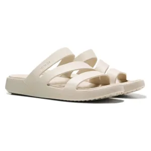 Crocs Women's Strap Leisure Slides, Stucco