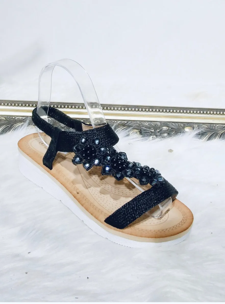 Crystal Cove Sandals - Black