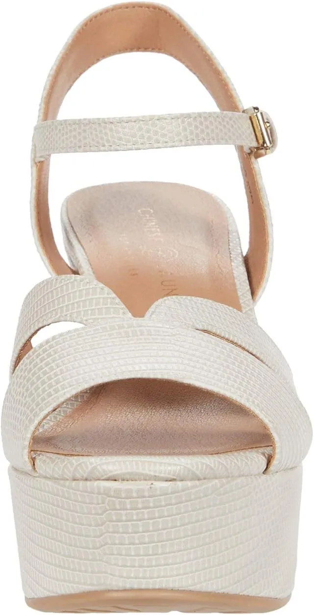 Daydreamer Chinese Laundry Sandals, Ecru Lizard