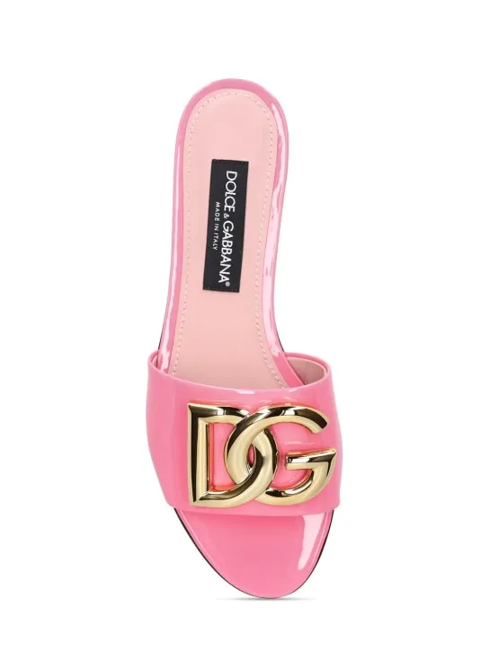 Dolce&amp;Gabbana   10mm Patent leather slide sandals 