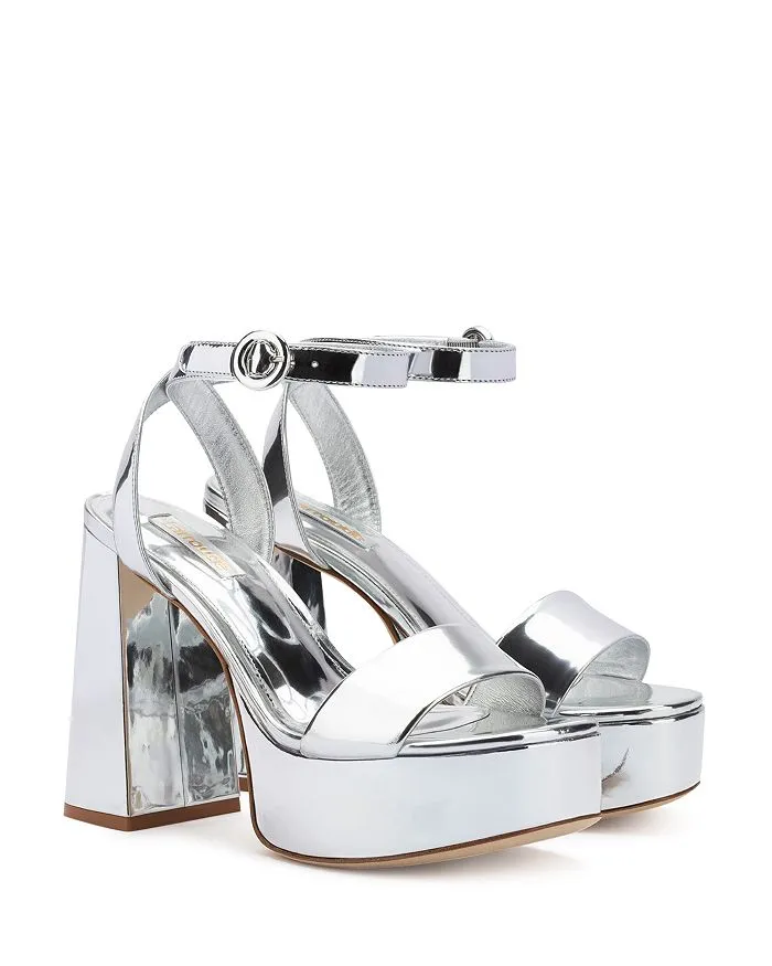 Dolly Larroude Women's Platform High Heel Ankle Strap Sandals