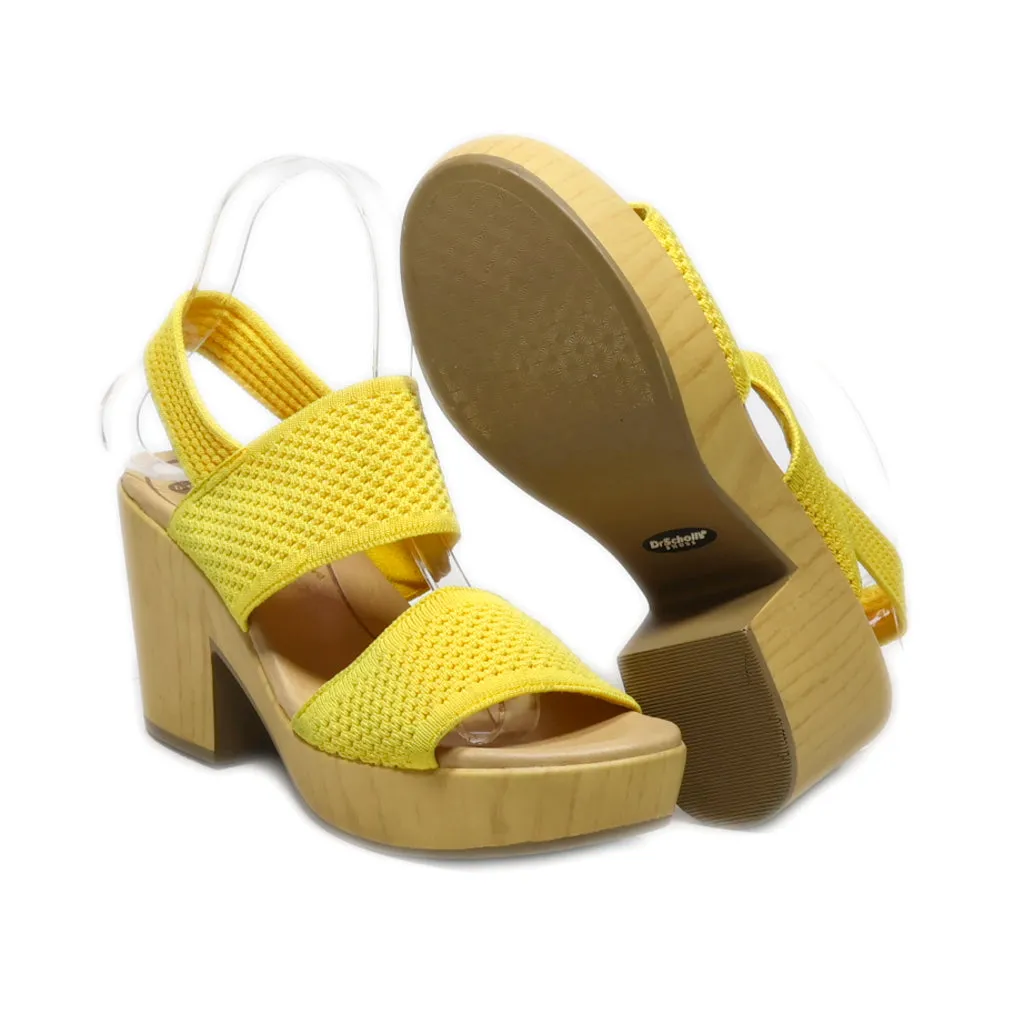 Dr. Scholl'S High-Heel Sandals Fabric Yellow Colour For Women