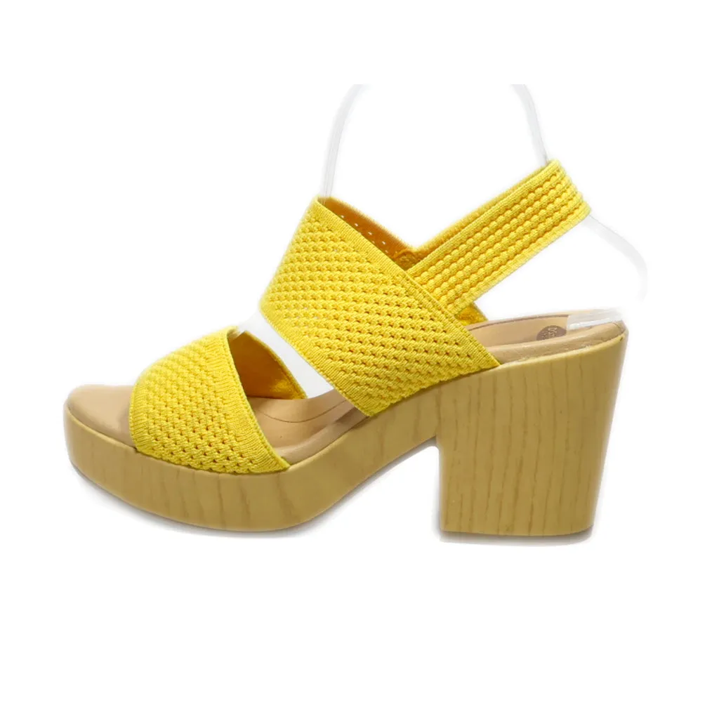 Dr. Scholl'S High-Heel Sandals Fabric Yellow Colour For Women
