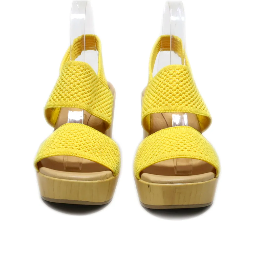 Dr. Scholl'S High-Heel Sandals Fabric Yellow Colour For Women
