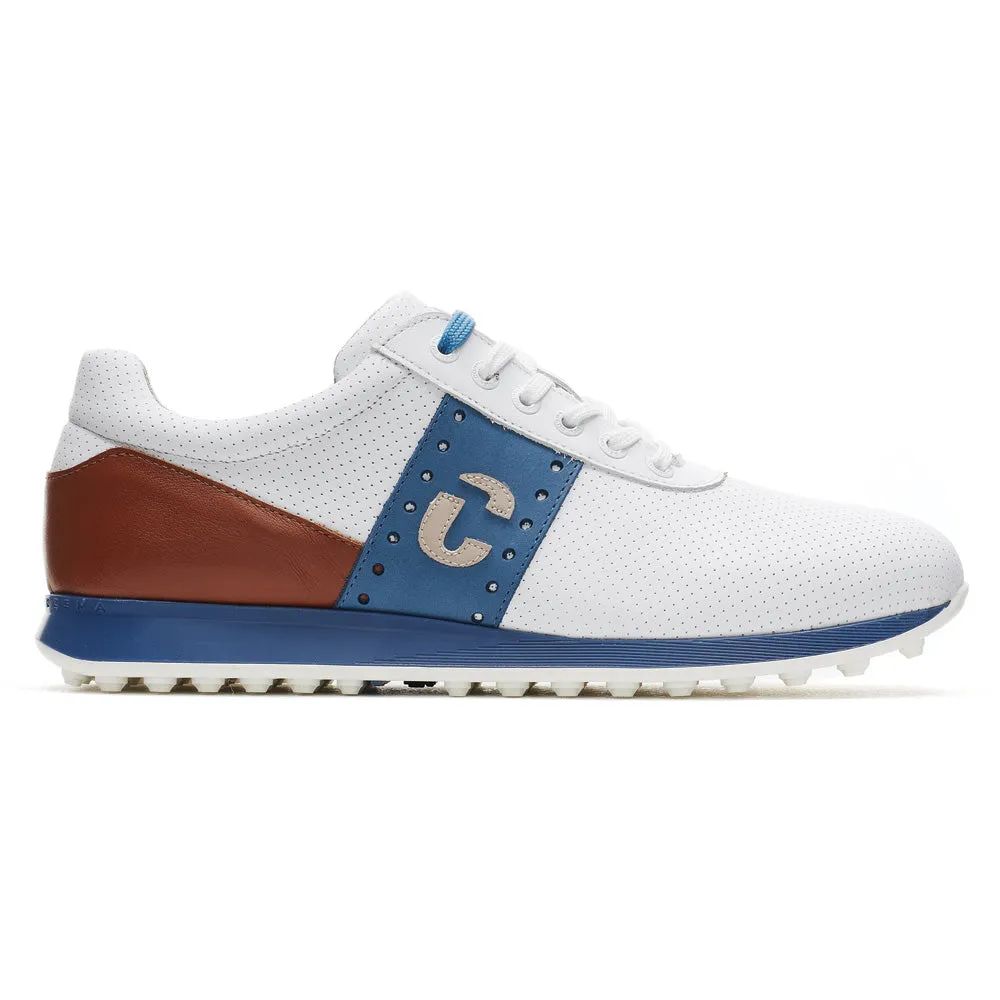 Duca Del Cosma Belair Waterproof Spikeless Shoes - White/Cognac