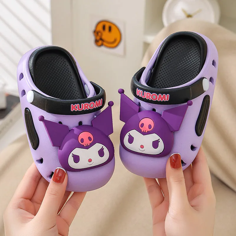 Dunnmall Sanrio Genuine Children's Slippers Summer Girls Sandals Non-Slip Hole Shoes Baby Girl Beach Shoes Boy