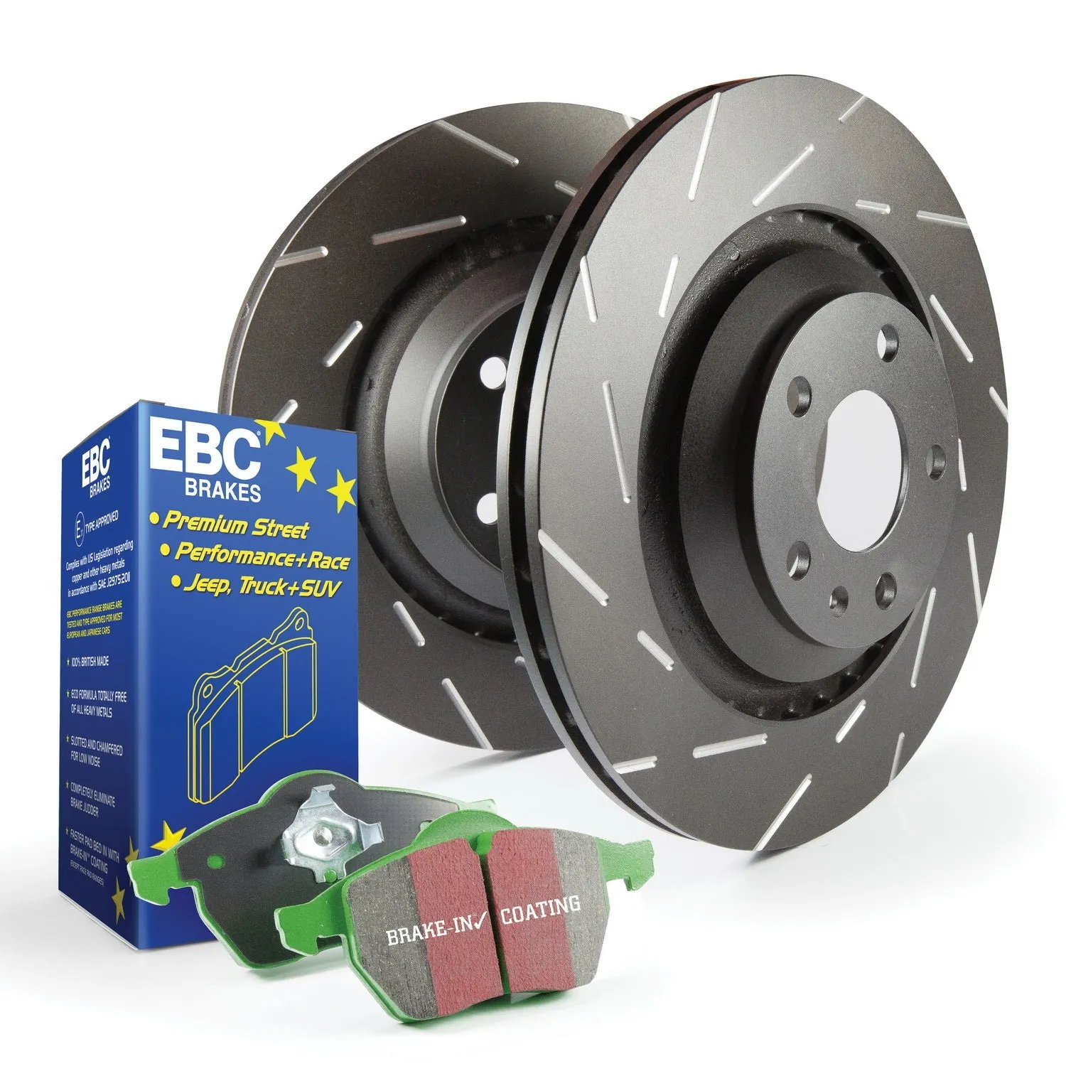 EBC Brakes S2KR1225 S2 Kits Greenstuff 2000 and USR Rotors