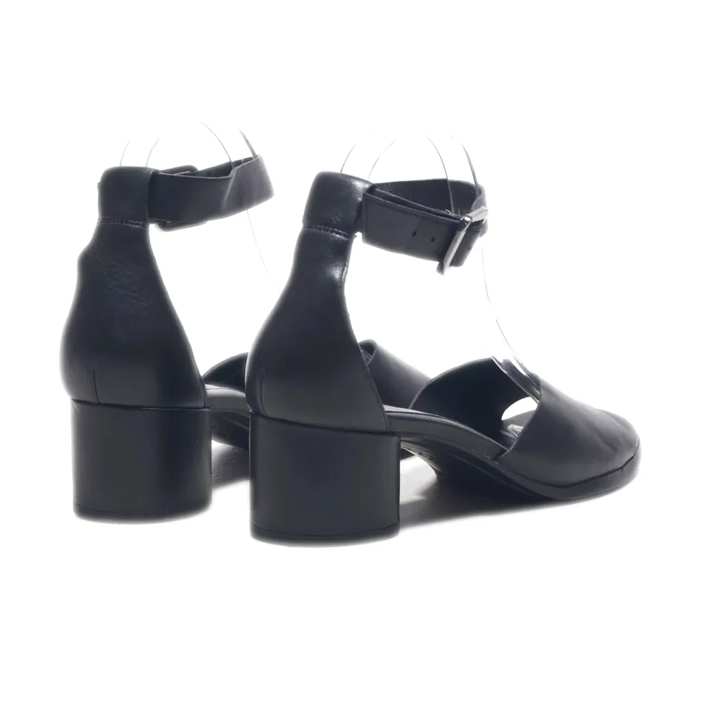 Ecco Mid-Heel Sandals Leather Black Colour For Women