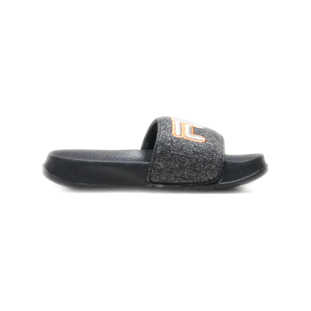 Fila Flat Sandals Fabric Black Colour For Kids