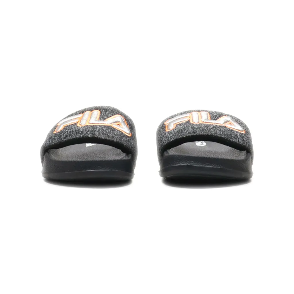Fila Flat Sandals Fabric Black Colour For Kids