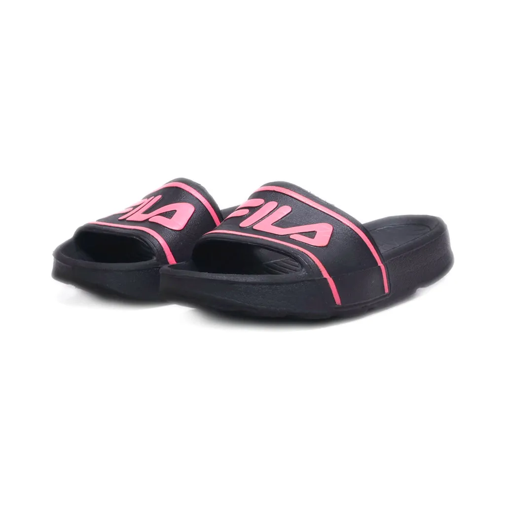 Fila Flat Sandals Rubber Black Colour For Kids