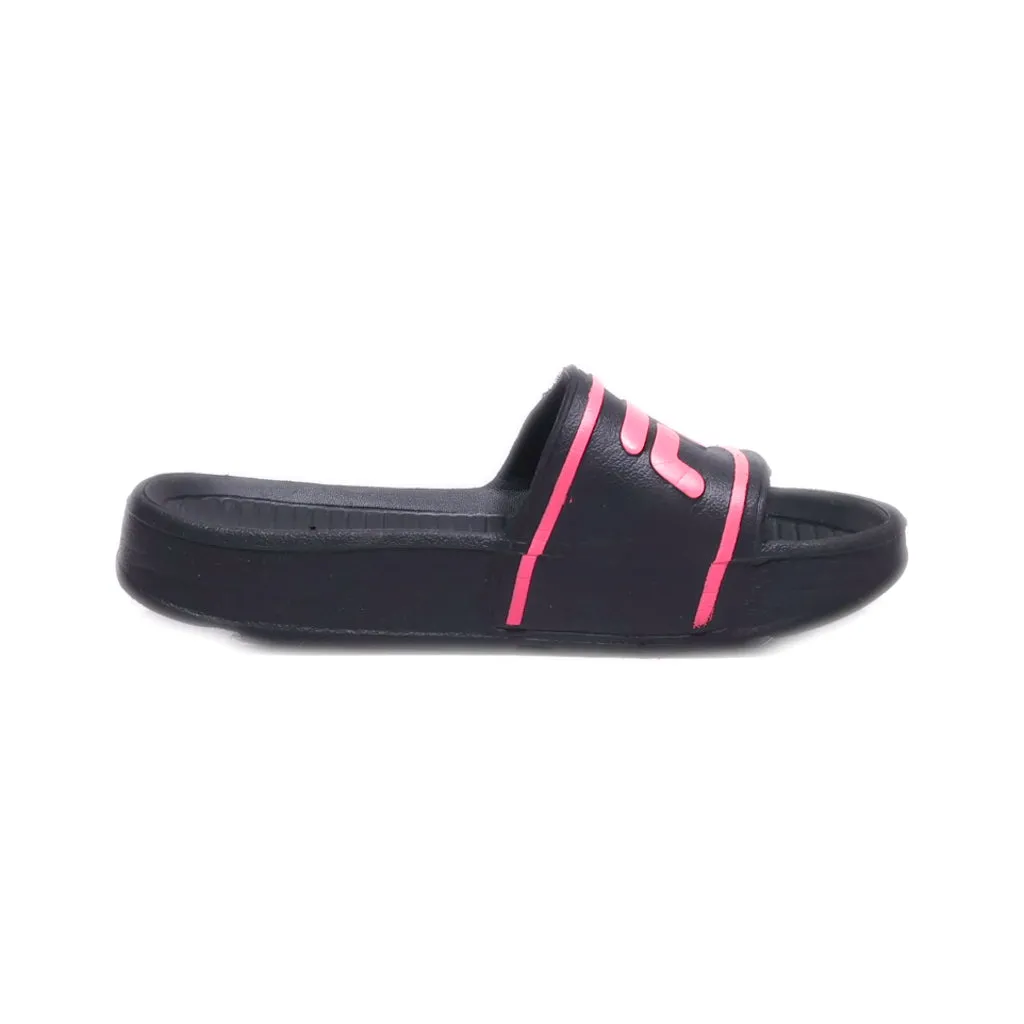 Fila Flat Sandals Rubber Black Colour For Kids