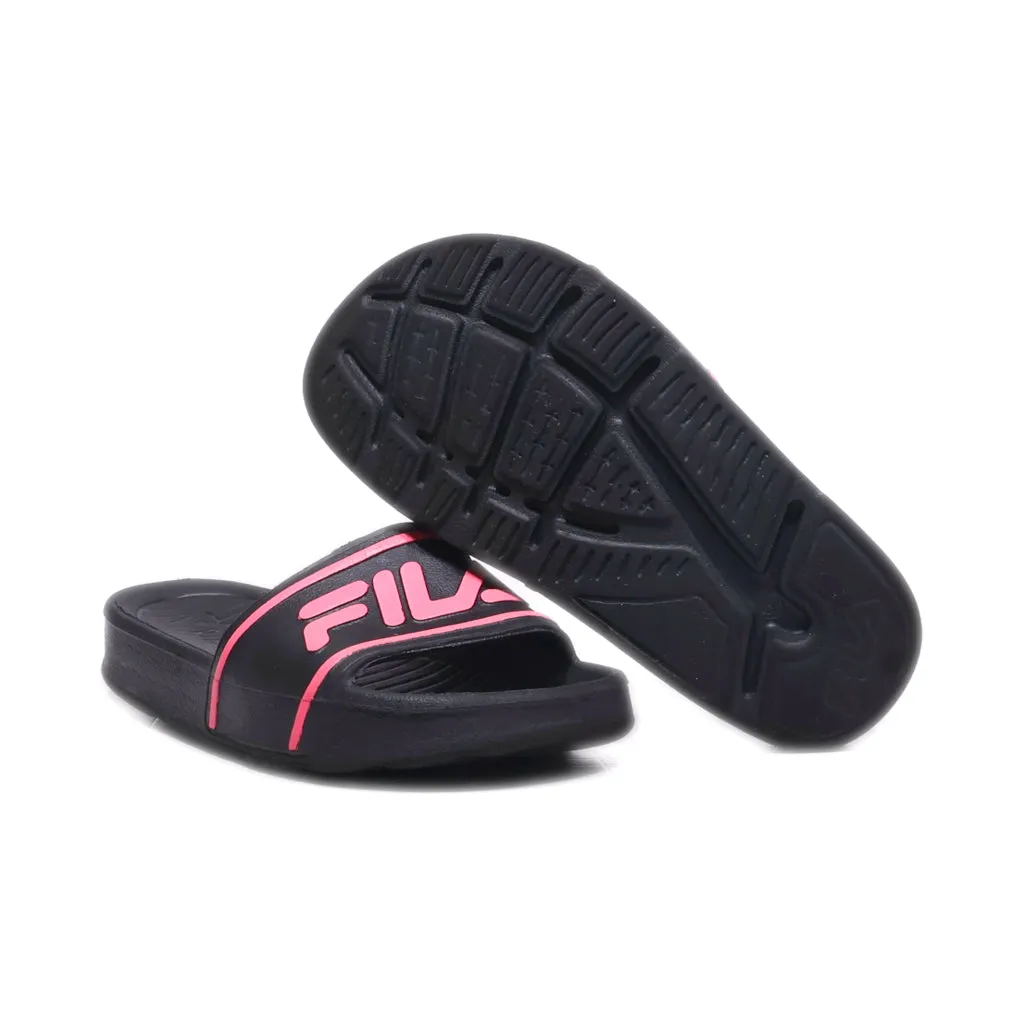 Fila Flat Sandals Rubber Black Colour For Kids