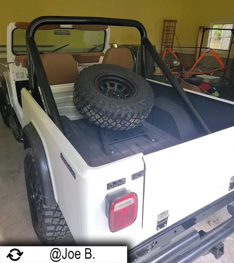 Fishbone In Bed Tire Carrier For Jeep Gladiator