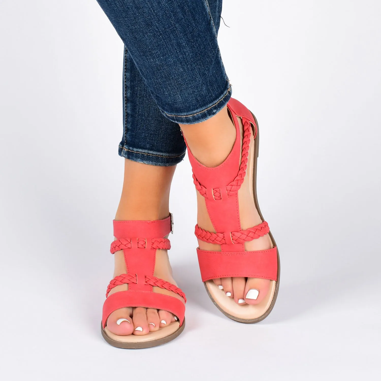FLORENCE GLADIATOR SANDAL IN FAUX LEATHER
