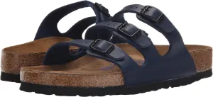 Florida Soft Footbed Flat Sandals - Birko-Flor Birkenstock, Navy Birko-Flor