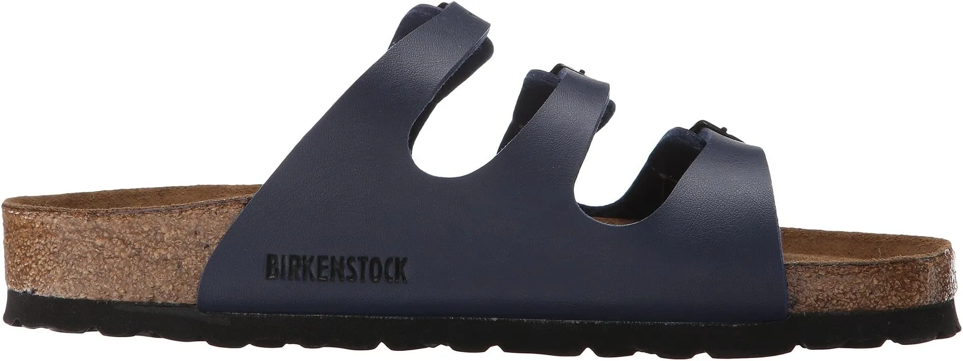 Florida Soft Footbed Flat Sandals - Birko-Flor Birkenstock, Navy Birko-Flor