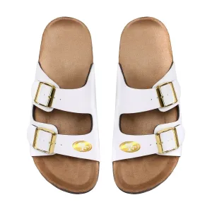 FOCO Women's San Francisco 49ers Double Buckle Sandals