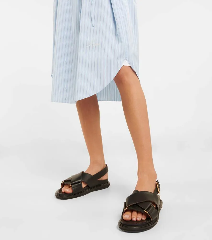 Fussbett Marni leather sandals, black