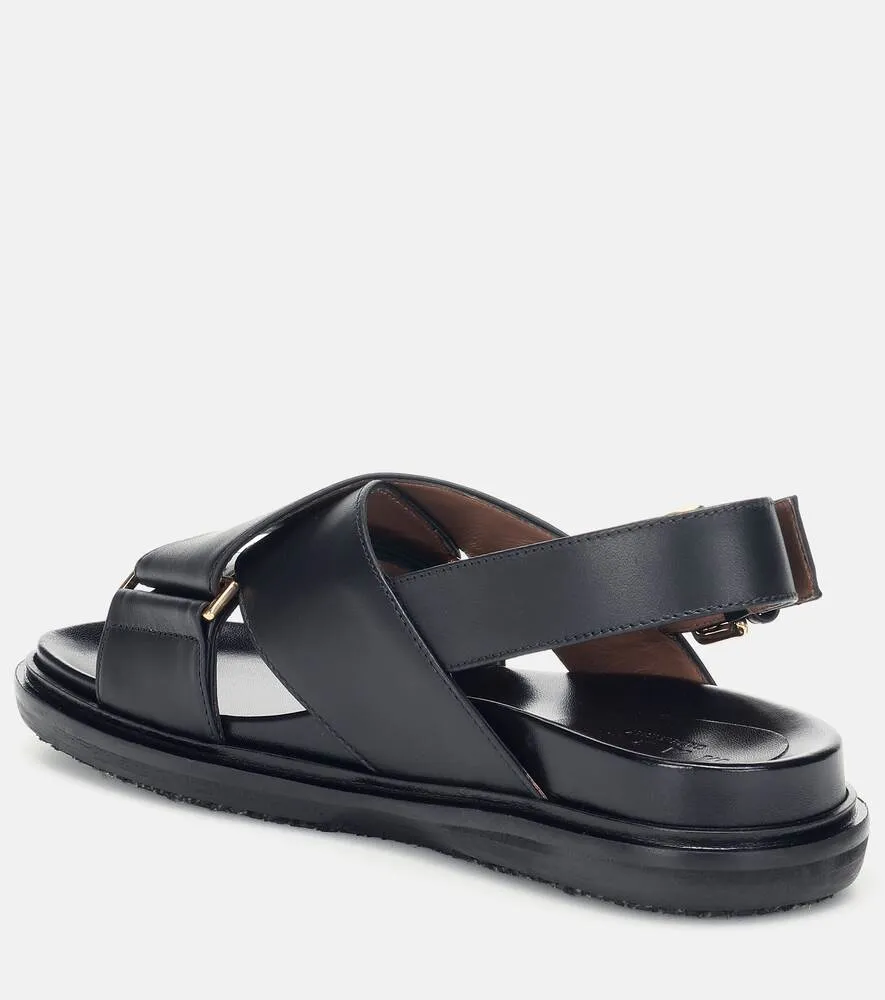 Fussbett Marni leather sandals, black