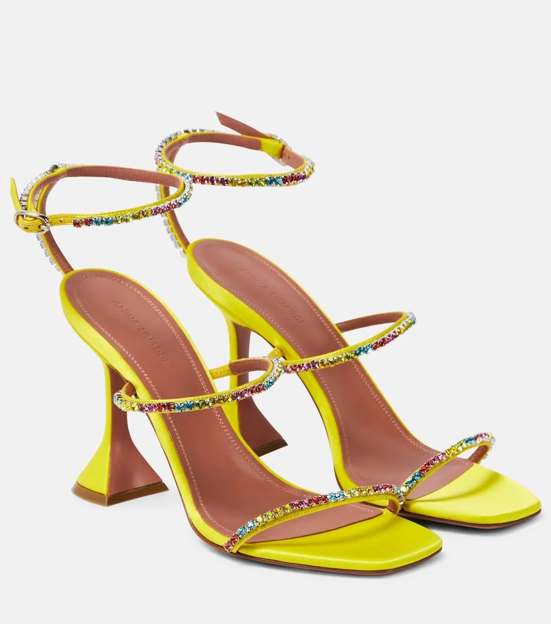 Gilda 95 PVC embellished sandals Amina Muaddi, yellow