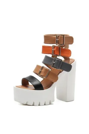 Gladiator High Heels Platform Sandals