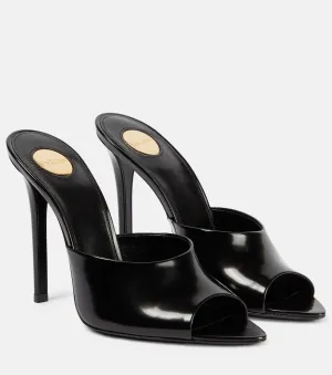 Goldie Saint Laurent leather mules, black