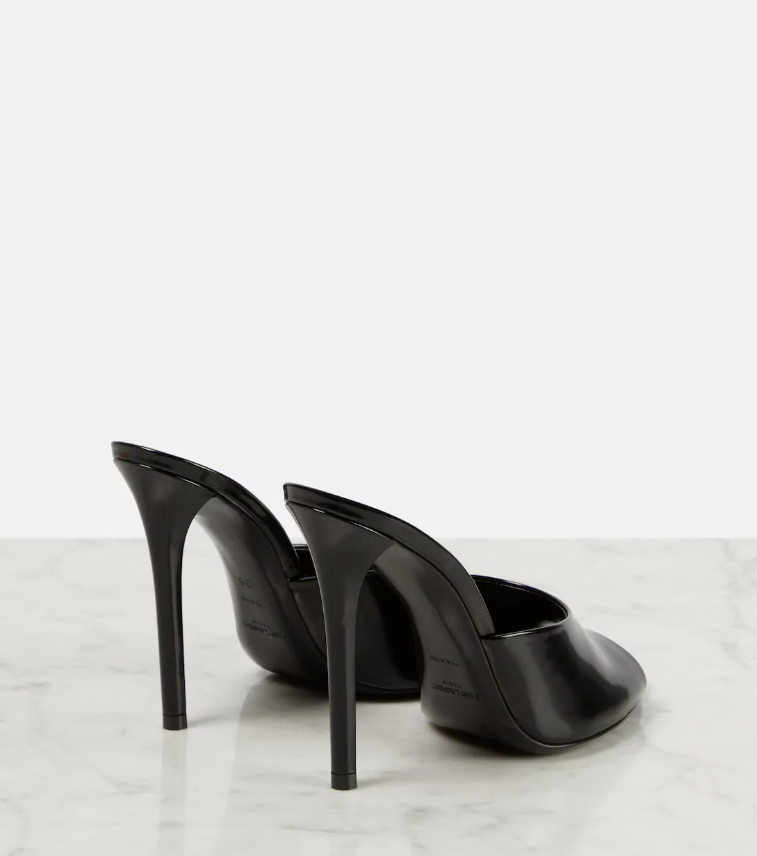 Goldie Saint Laurent leather mules, black