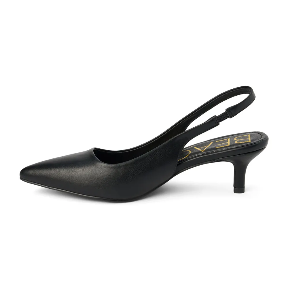 Grazia Pointed Toe Kitten Heel Sling Back Pumps