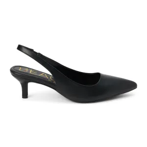 Grazia Pointed Toe Kitten Heel Sling Back Pumps