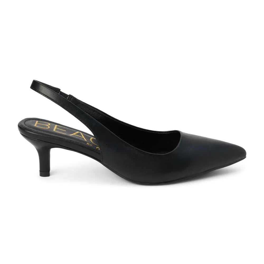 Grazia Pointed Toe Kitten Heel Sling Back Pumps