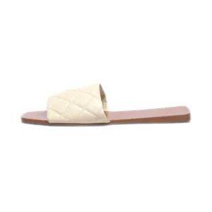 H&M Flat Sandals Leather Beige Colour For Women