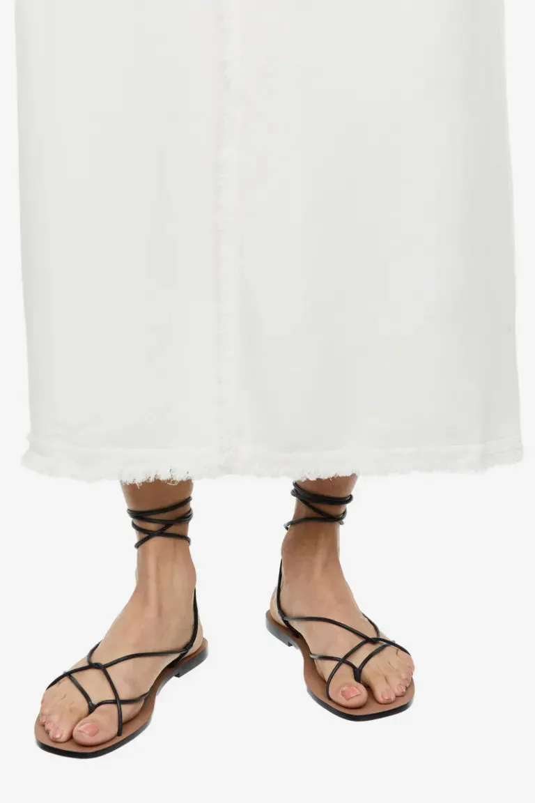 H&M leather sandals, black
