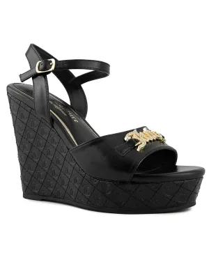 Harlowe Juicy Couture Women's Wedge Sandals, Black