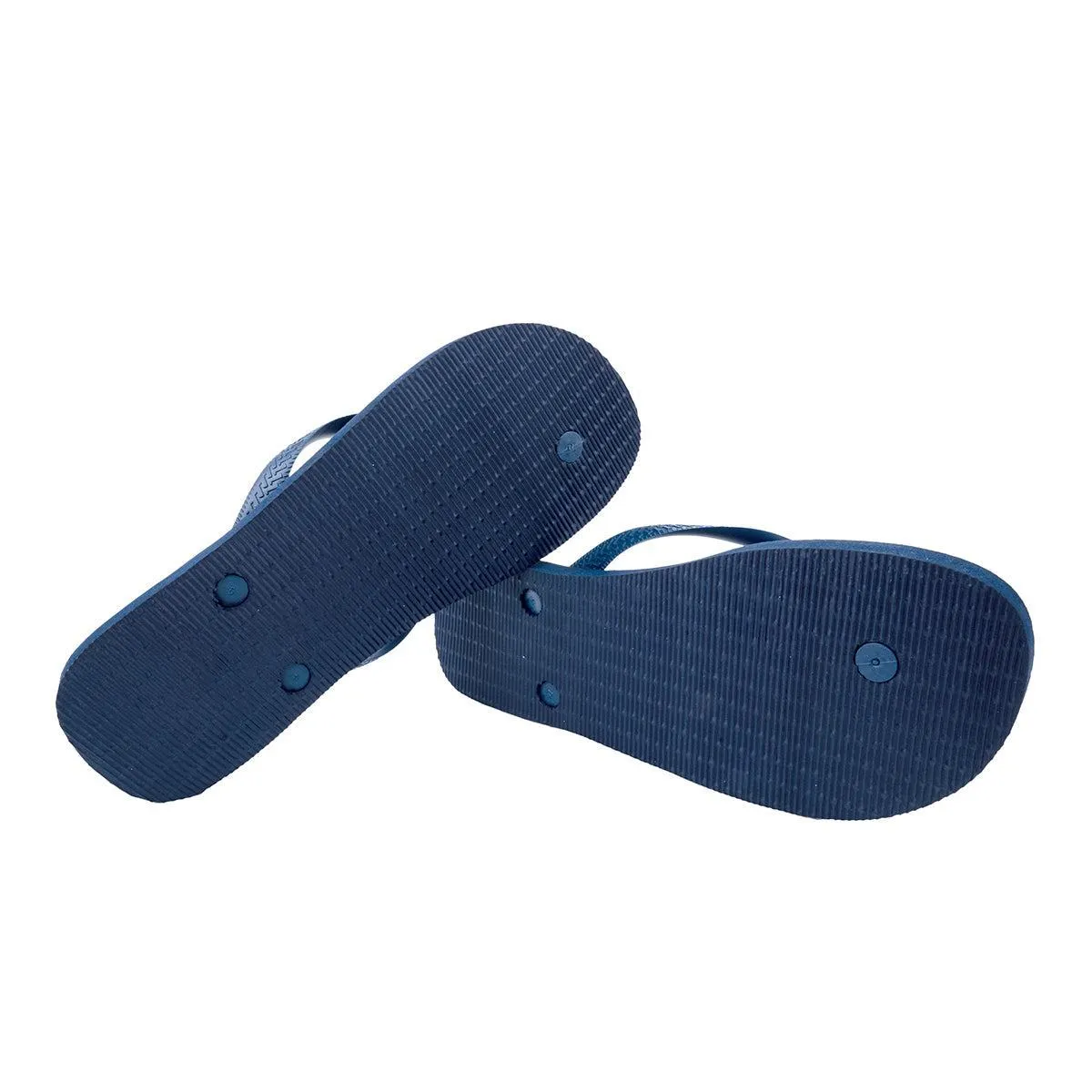 Havaianas Logo Filete Flip Flops Casual Sandals Rubber Blue Colour For Men