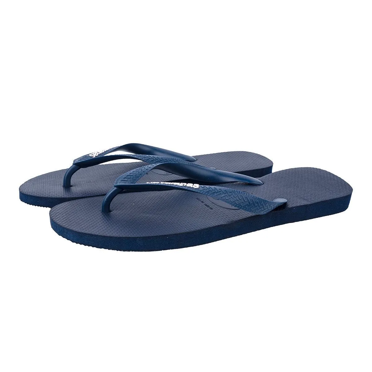 Havaianas Logo Filete Flip Flops Casual Sandals Rubber Blue Colour For Men