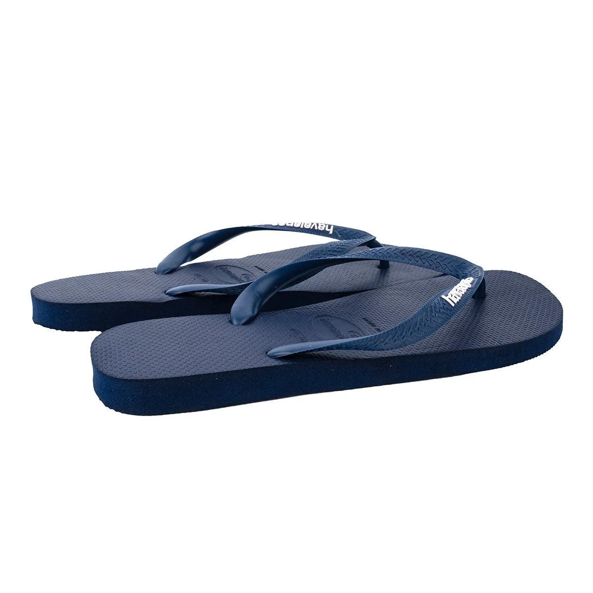 Havaianas Logo Filete Flip Flops Casual Sandals Rubber Blue Colour For Men