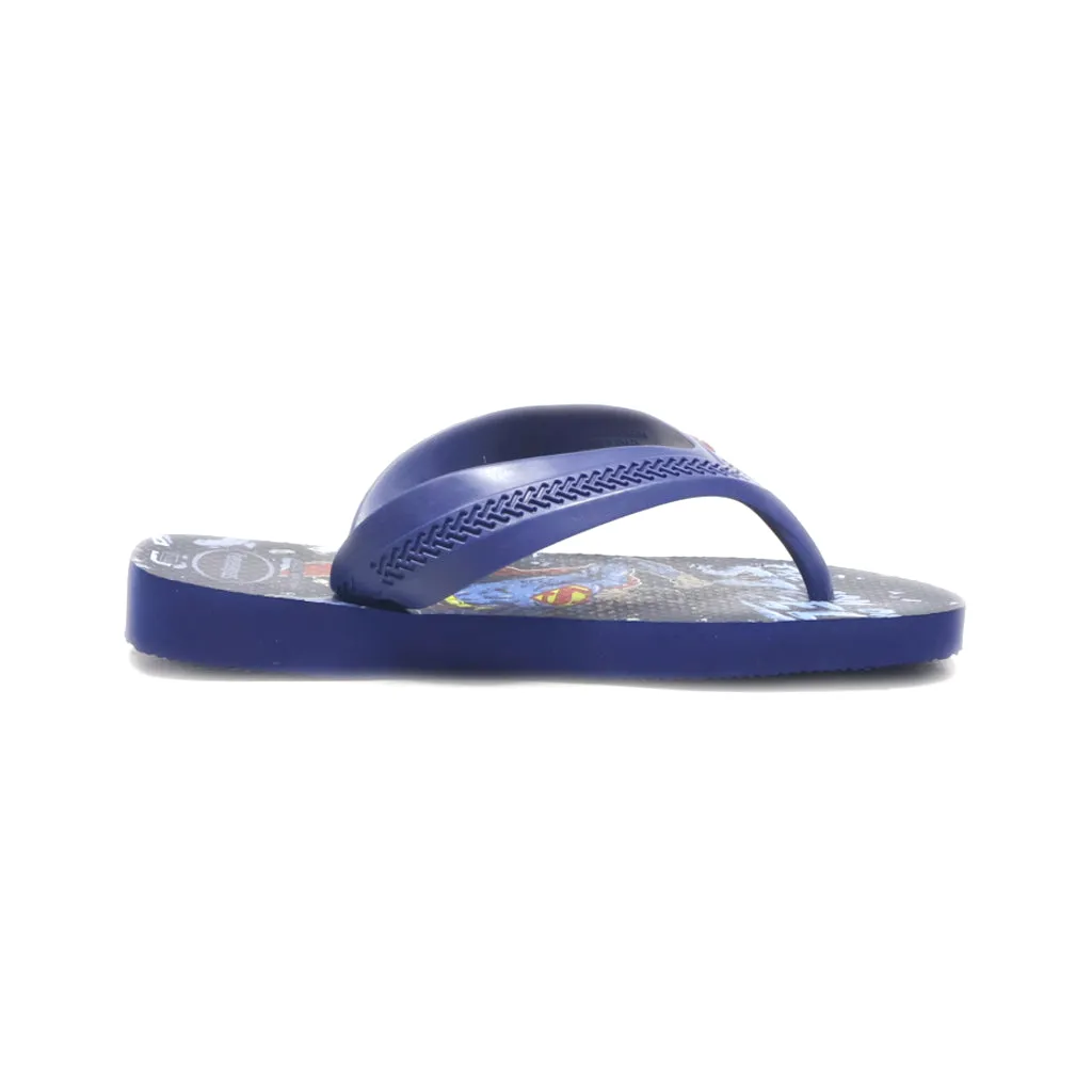 Havaianas Superman Graphic Flat Sandals Rubber Blue Colour For Kids