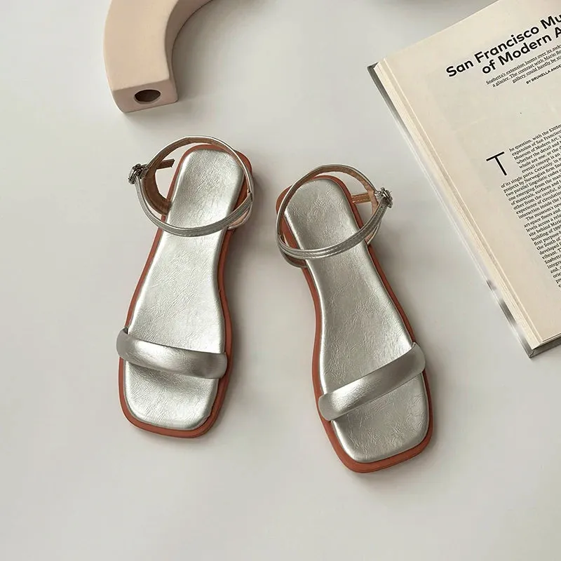 Hnzxzm 2024 Summer Gladiator Women Sandals Fashion Elegant Butterfly-knot Open Toe Shoes Ladies Outdoor Dress Low Heel Sandalias