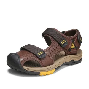 Hot Sale Summer Beach Men's Sandals Handmade Genuine Leather Sandals Outdoor Non-slip Wading Shoes Comfortable Men Casual Shoes